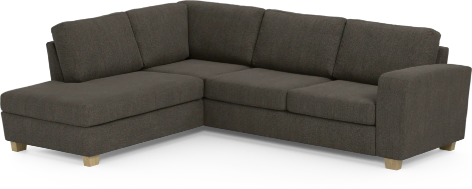 Friday - 2,5-sits soffa med divan vänster - Brun