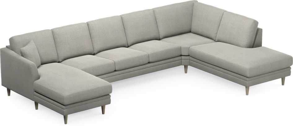 Eden - 3-sits soffa med schäslong vänster och divan höger - Grå