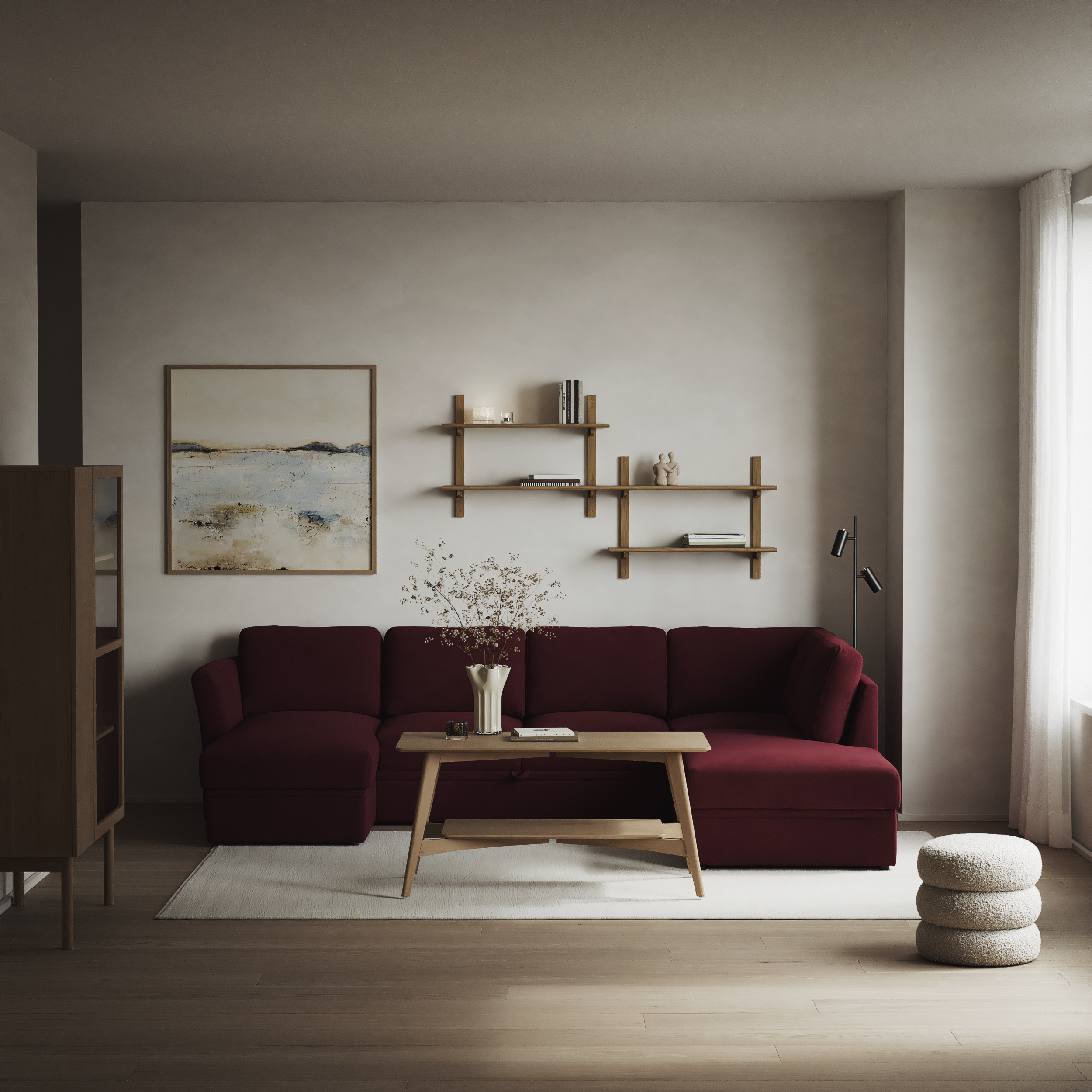 Öland - Bäddsoffa med schäslong vänster och divan höger - inspiration