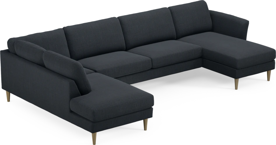 Bridge - 3-sits soffa med divan vänster och schäslong höger - Blå