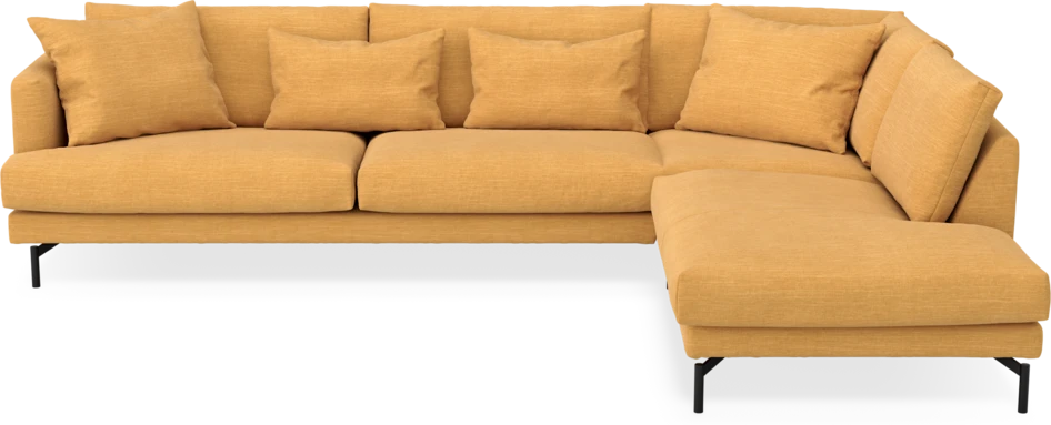 Harper - 3-sits soffa med divan höger - Gul