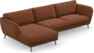 Madison Lux - 3-sits soffa med schäslong vänster - Röd