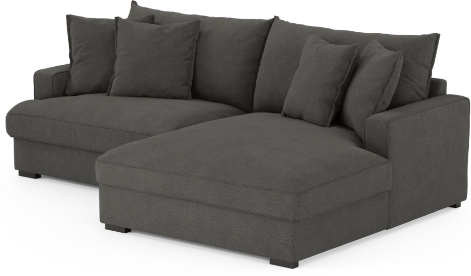Mila - 2-sits soffa med schäslong XL höger - Brun