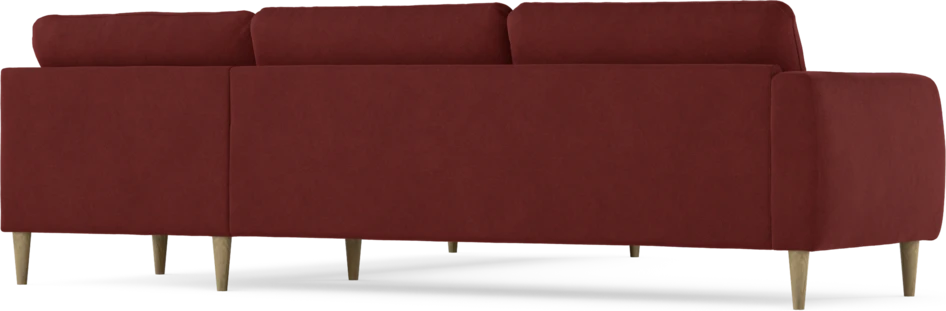 Bridge - Hörnsoffa, 3+3-sits - Röd