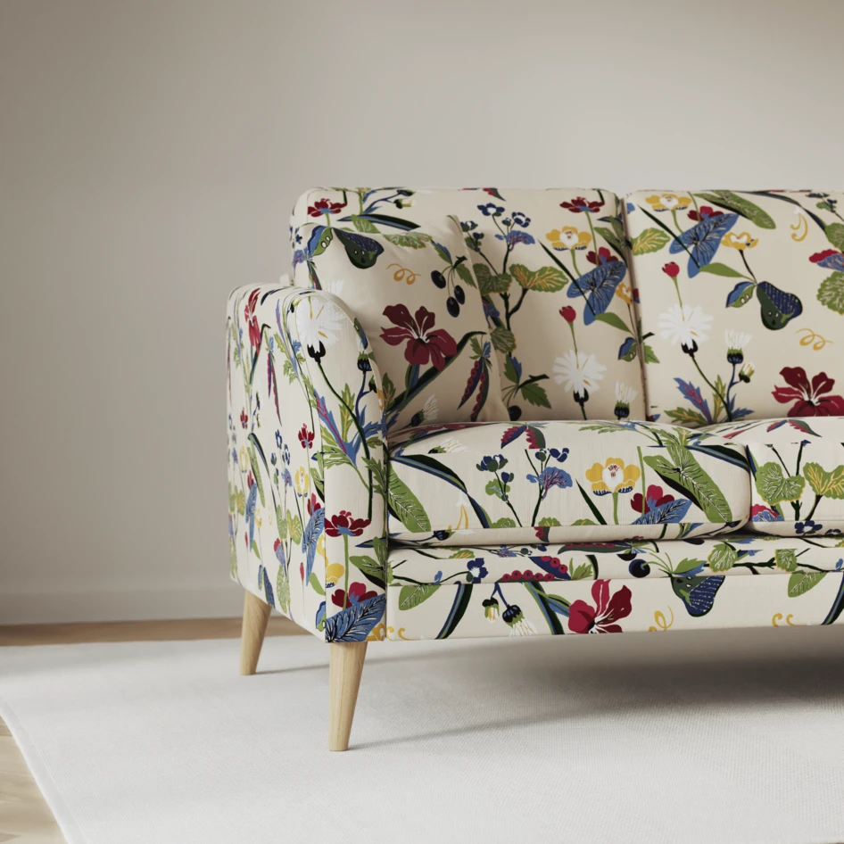 Eden - 3-sits soffa med schäslong vänster och divan höger - Flerfärgad