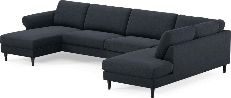 Bridge - 3-sits soffa med schäslong vänster och divan höger - Blå
