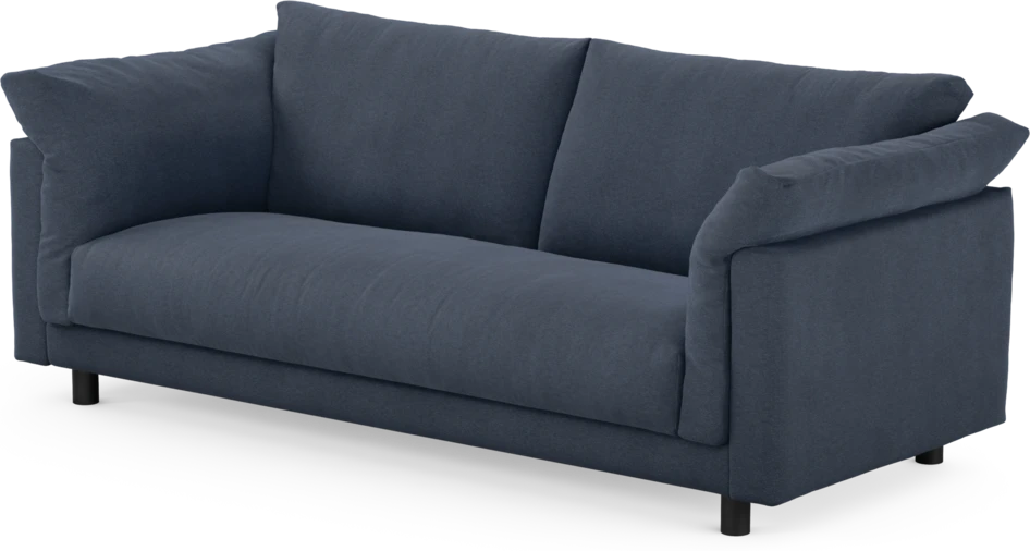 Cherrie - 2,5-sits soffa, hel dyna, fast klädsel - Blå