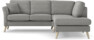 Eden - 2-sits soffa med divan - Grå