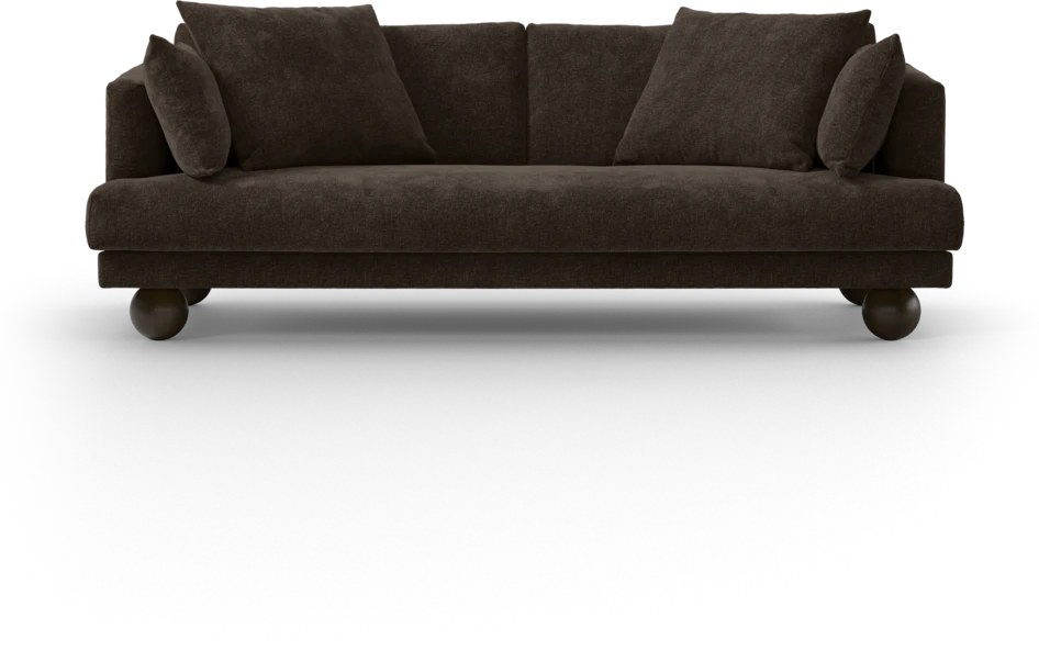 Harper - 3-sits soffa, hel dyna - Brun