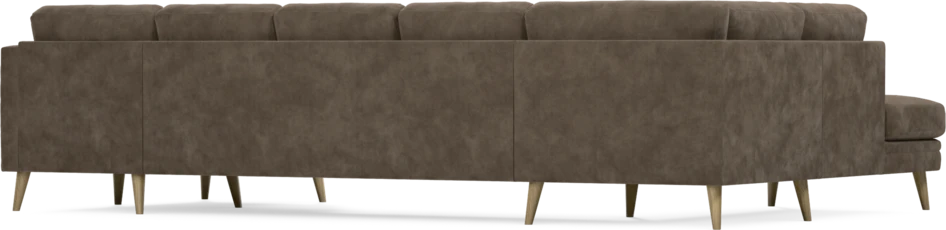 Eden - 3-sits soffa med divan vänster och schäslong höger - Brun
