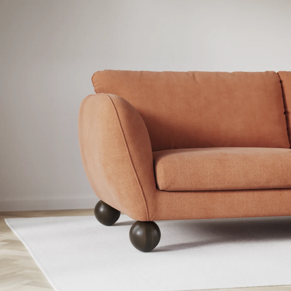 Madison Lux - Hörnsoffa 2+3-sits, hörn 2 - Orange