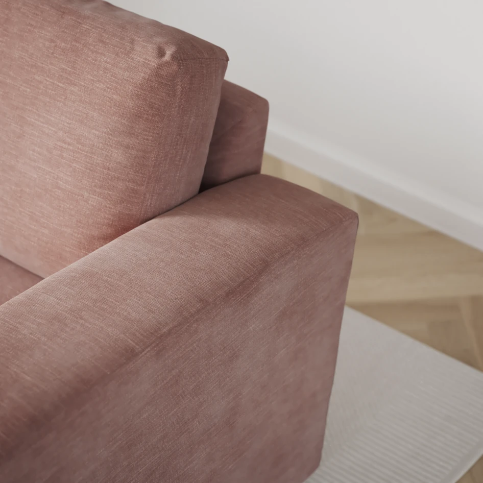 Friday - Hörnsoffa, 3+2-sits med schäslong vänster - Rosa