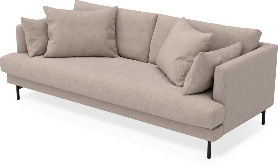 Harper - 3-sits soffa, hel dyna - Beige