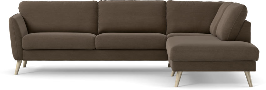 Bridge - 3-sits soffa med divan höger - Brun