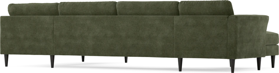 Bridge - 3-sits soffa med schäslong vänster och divan höger - Grön