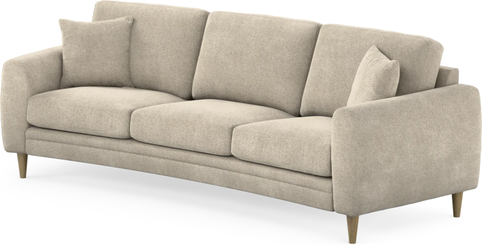 Eden - 3-sits soffa svängd - Beige