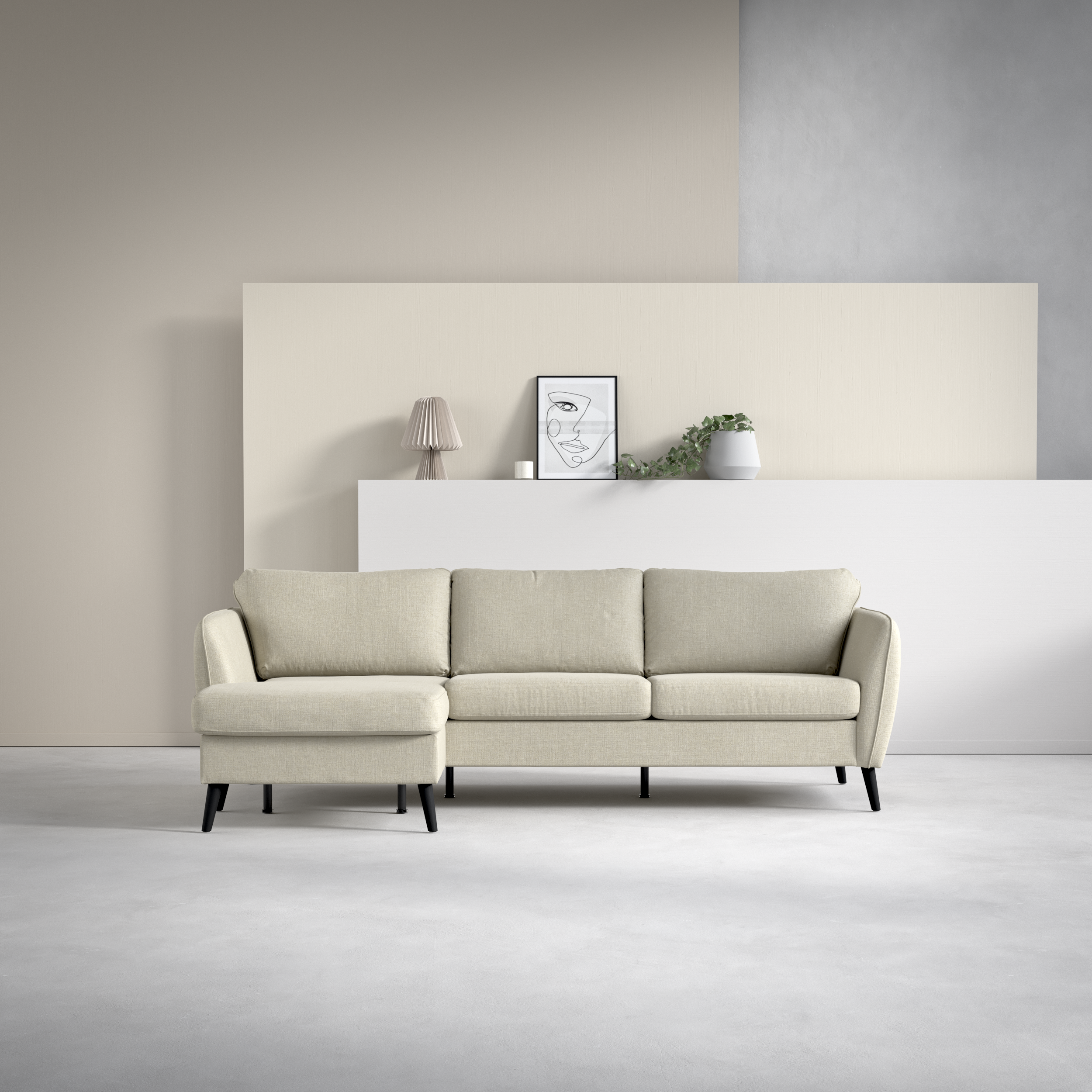 County - 3-sits soffa med flyttbar schäslong - inspiration