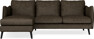 Madison Lux - 2-sits soffa med schäslong vänster - Brun