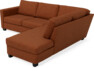 Friday - 2,5-sits soffa med divan höger - Orange