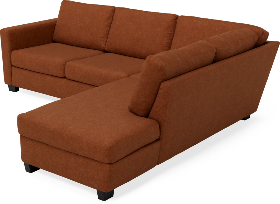 Friday - 2,5-sits soffa med divan höger - Orange