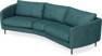 Madison - 3-sits soffa svängd, 90 cm - Turkos