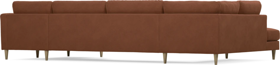 Bridge - 3-sits soffa med divan vänster och schäslong höger - Orange