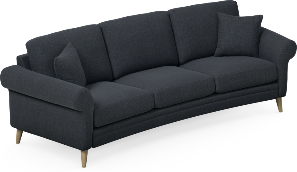 Eden - 3-sits soffa svängd - Blå