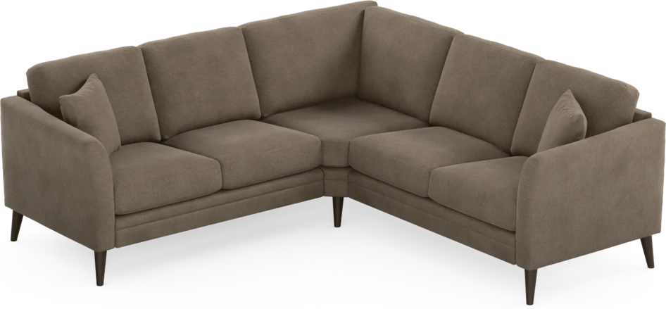 Eden - Hörnsoffa, 2+2-sits - Brun