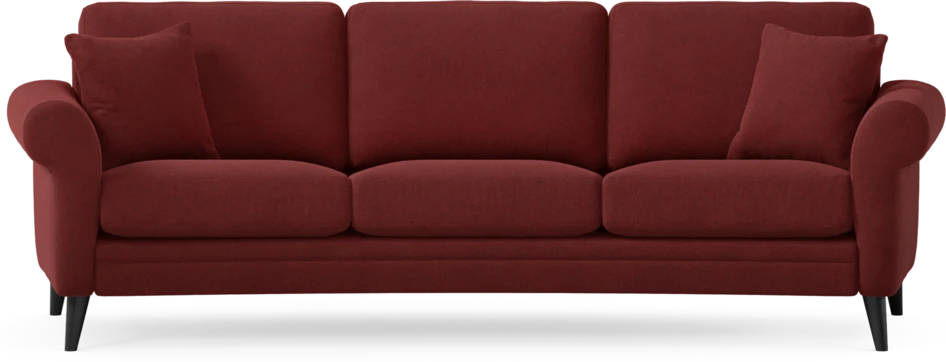 Eden - 3-sits soffa svängd - Röd