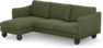 Madison Lux - 2-sits soffa med schäslong vänster - Grön