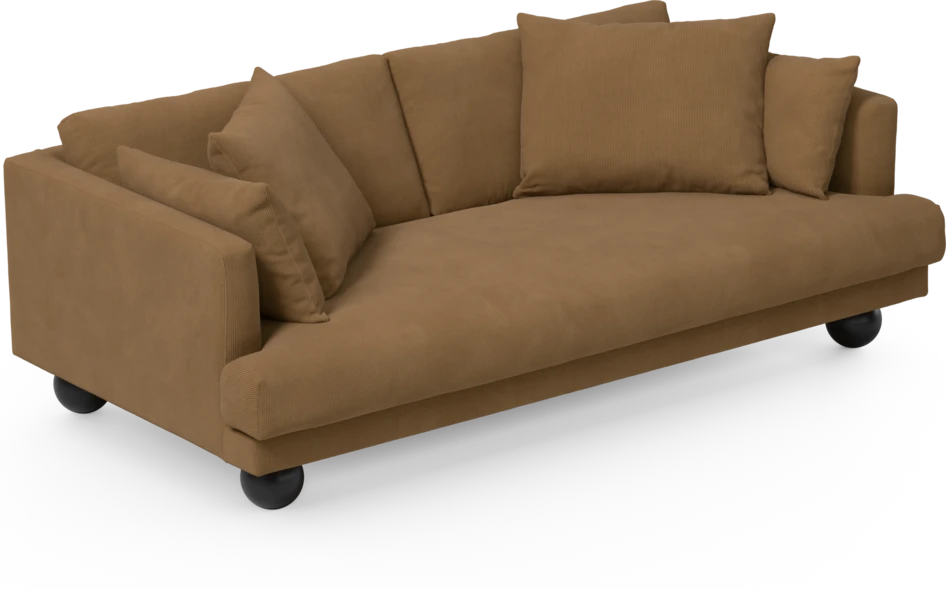 Harper - 3-sits soffa, hel dyna - Gul