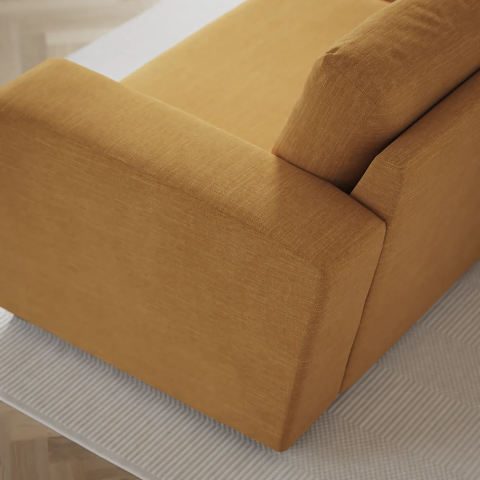Friday - 3-sits soffa med divan vänster och schäslong höger - Gul