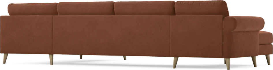 Bridge - 3-sits soffa med schäslong vänster och divan höger - Orange