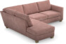Friday - 2,5-sits soffa med divan vänster - Rosa