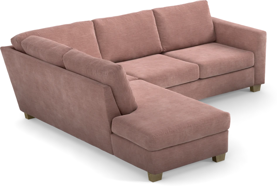 Friday - 2,5-sits soffa med divan vänster - Rosa
