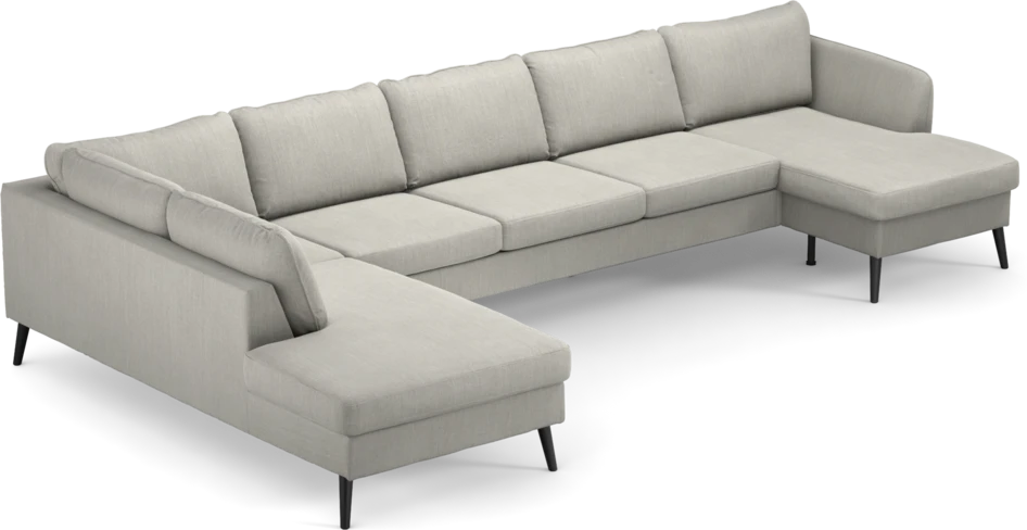 County - 4-sits soffa med divan vänster och schäslong höger - Grå
