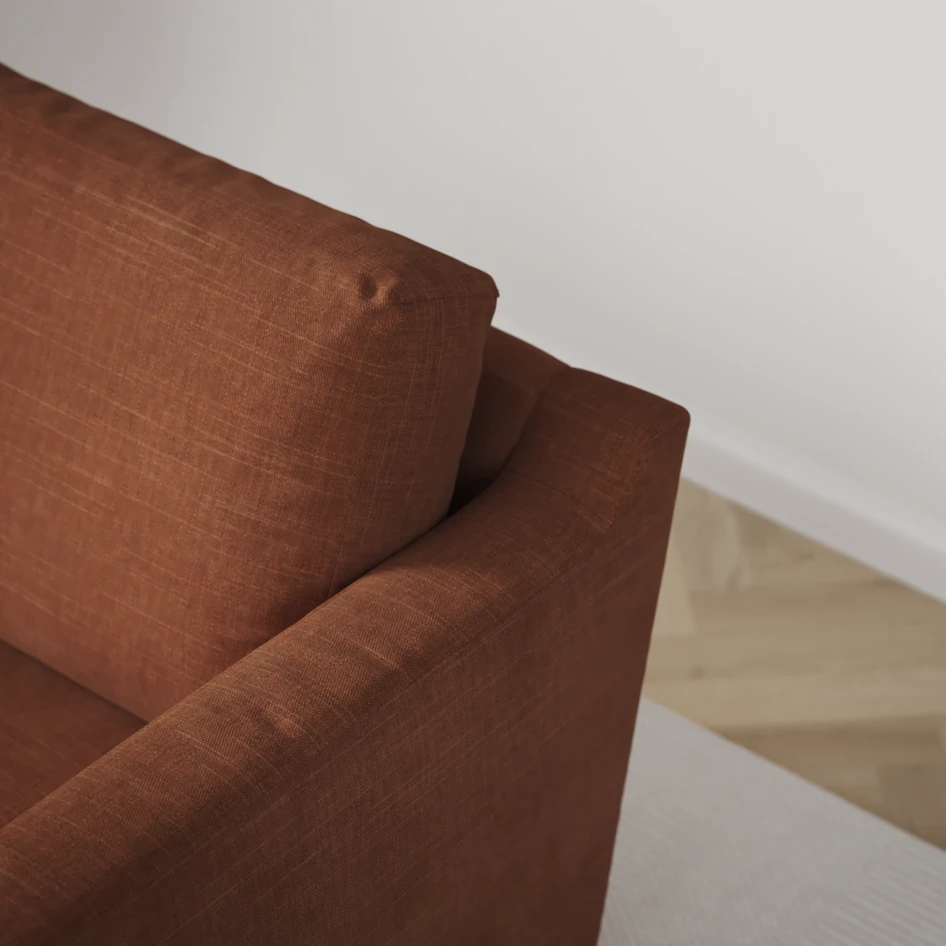 Friday - 3-sits soffa med schäslong vänster och divan höger - Orange