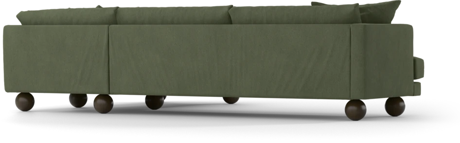 Harper - 3-sits soffa med divan höger - Grön