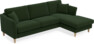 Eden - 2,5-sits soffa med schäslong - Grön