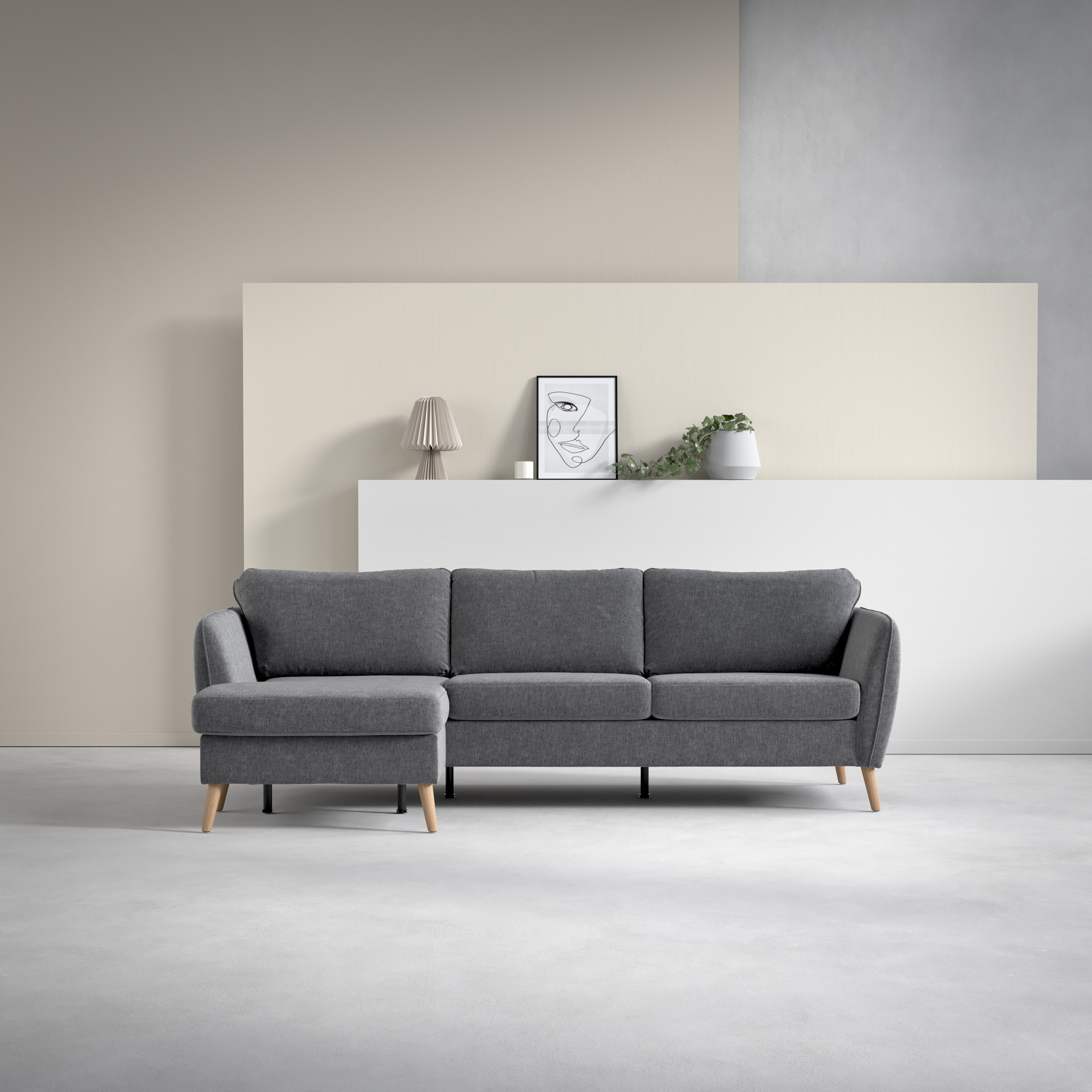County - 3-sits soffa med flyttbar schäslong - inspiration