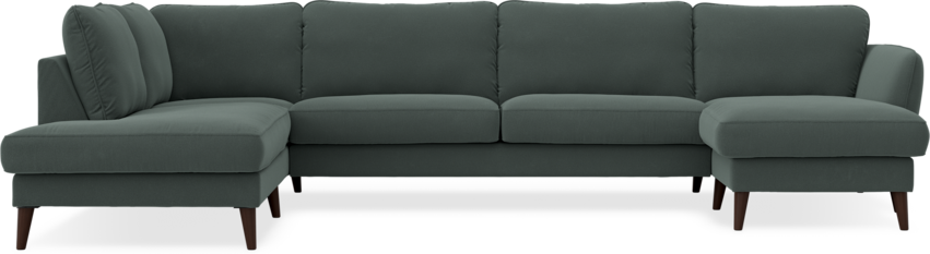 Bridge - 3-sits soffa med divan vänster och schäslong höger - Grå