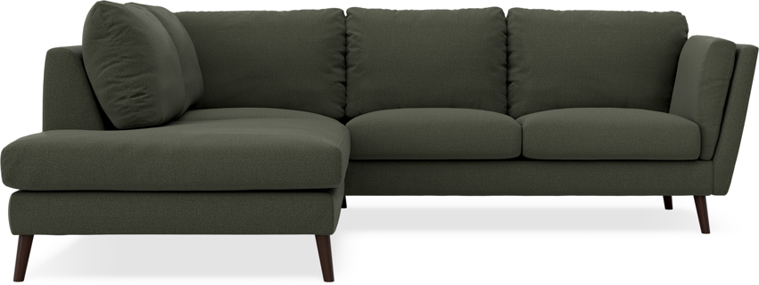 Madison - 2-sits soffa med divan vänster - Grön