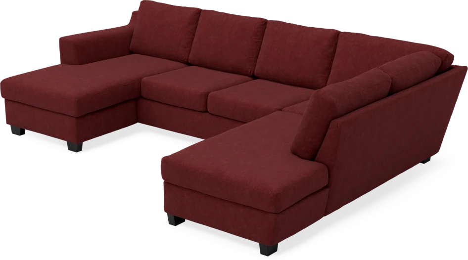 Friday - 3-sits soffa med schäslong vänster och divan höger - Rosa