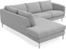 Madison - 2-sits soffa med divan vänster - Grå