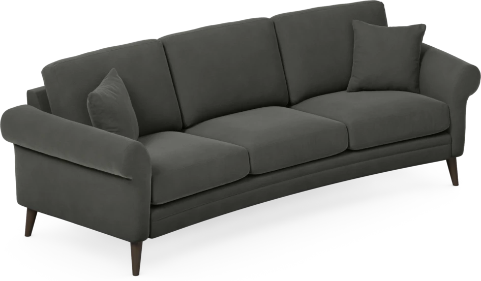 Eden - 3-sits soffa svängd - Grå