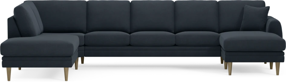 Eden - 3-sits soffa med divan vänster och schäslong höger - Blå