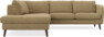 Madison - 2-sits soffa med divan vänster - Brun