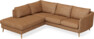 Madison - 2-sits soffa med divan vänster - Orange