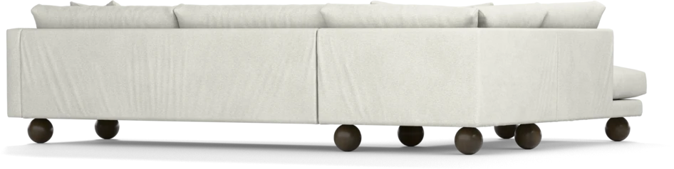 Harper - 3-sits soffa med divan vänster - Vit