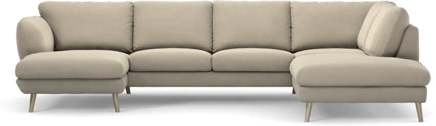 Madison Lux - 2-sits soffa med schäslong vänster och divan höger - Beige